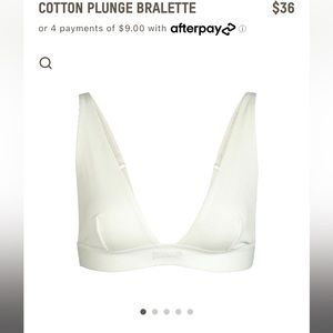 SKIMS cotton plunge bralette in bone